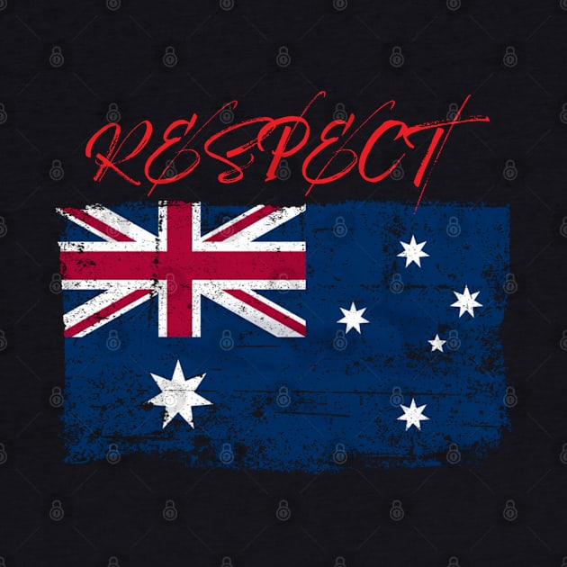Respect with the Australian worn Flag by Whites Designs